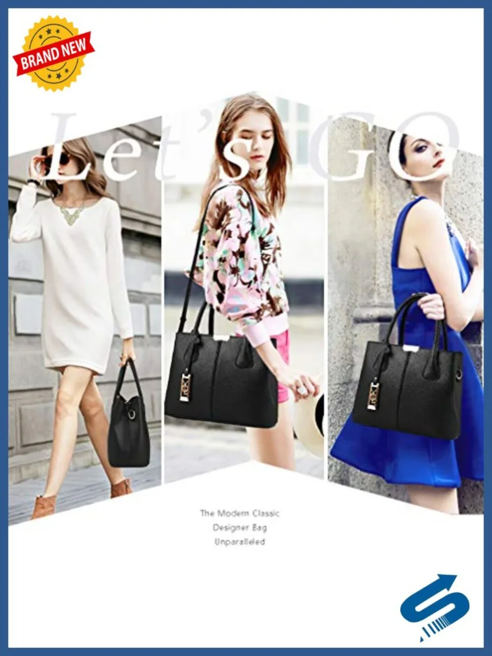 PU Leather Top Handle Satchel Tote Shoulder Bag Crossbody